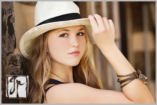 Holly Jay Perfectly Beautiful Senior Girl with Straw Hat