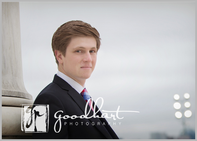 Sam on steps of Jefferson Memorial