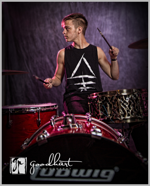 northern virginia high school senior with drums