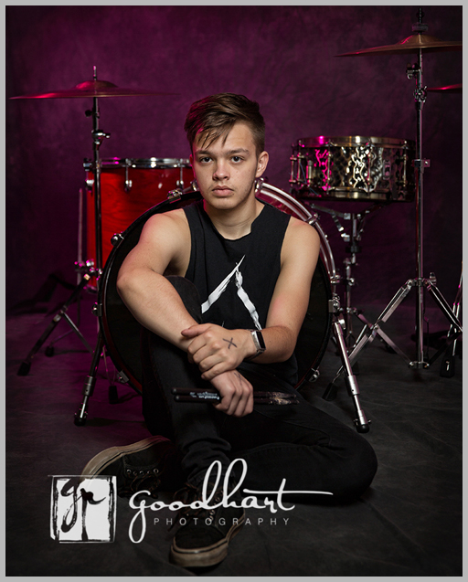 senior pictures with drums